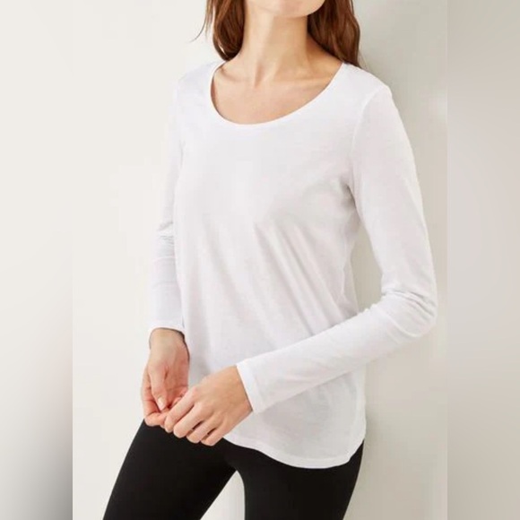 Paraphrase Long Sleeve Tunic Tee PARAPHRASE Women White PulloverT-Shirt Size M - Picture 2 of 16